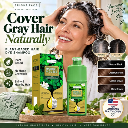 Long‑Lasting Plant‑Based Foam Hair Dye｜Ammonia‑Free Easy DIY At‑Home Foam Hair Color