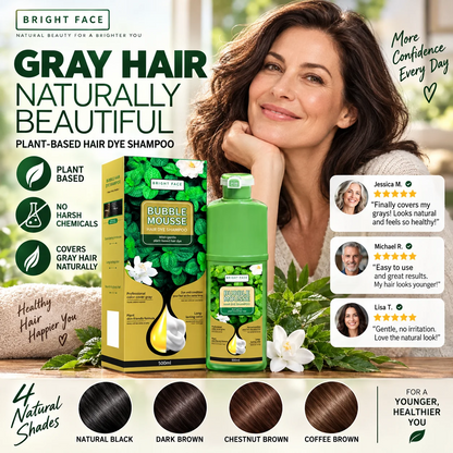 Long‑Lasting Plant‑Based Foam Hair Dye｜Ammonia‑Free Easy DIY At‑Home Foam Hair Color