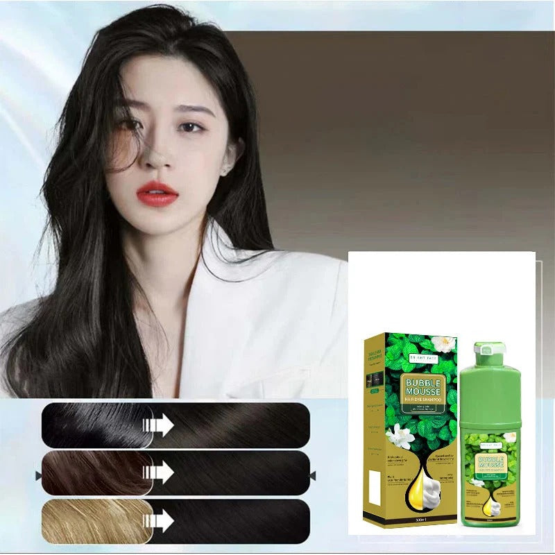 Long‑Lasting Plant‑Based Foam Hair Dye｜Ammonia‑Free Easy DIY At‑Home Foam Hair Color