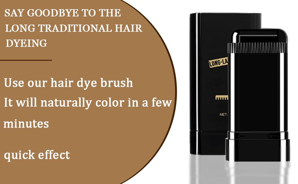 Instant grey root coverage with an easy comb applicator