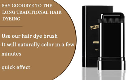 Instant grey root coverage with an easy comb applicator
