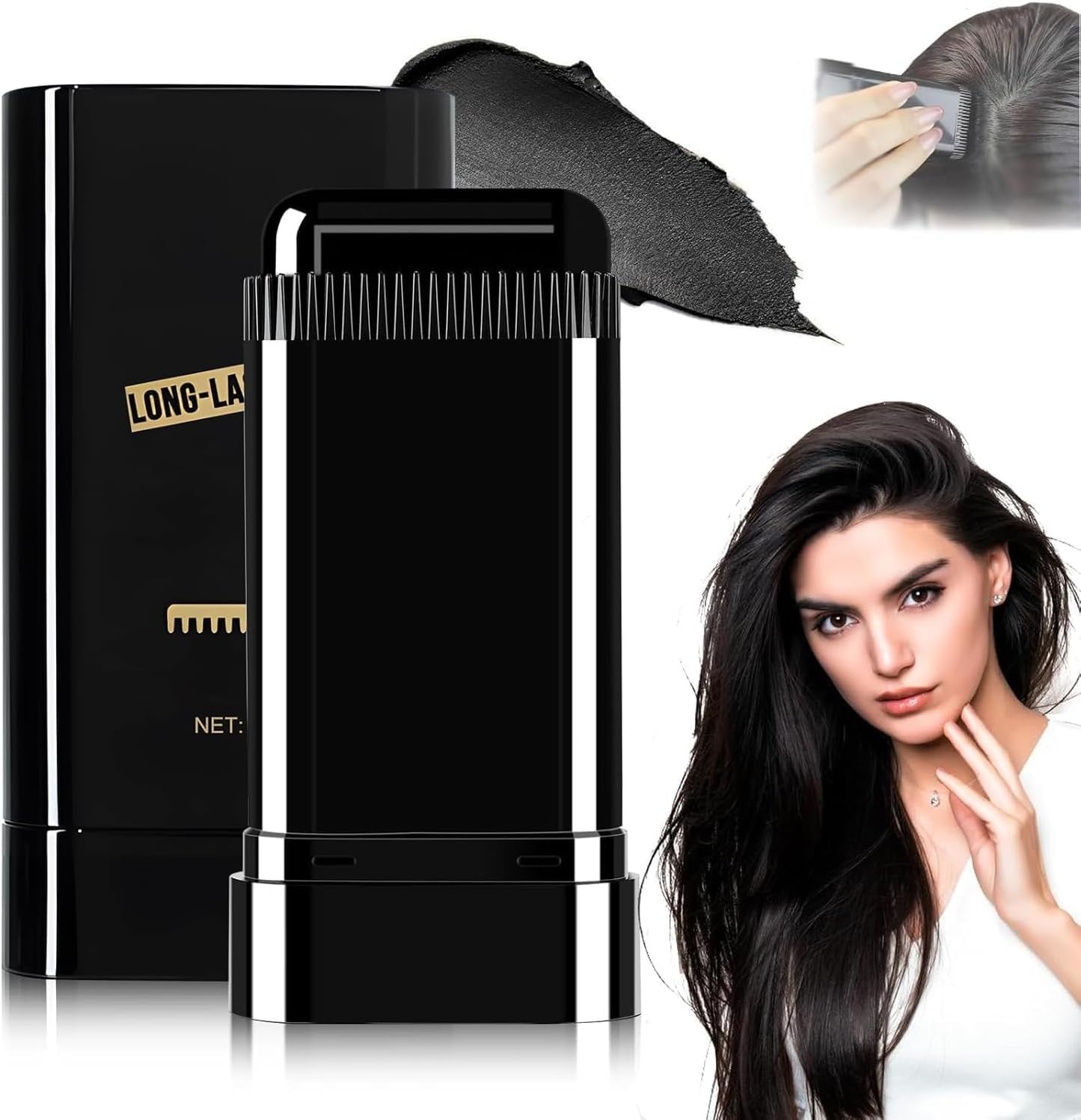 LumVesha instant root touch-up comb stick in natural black